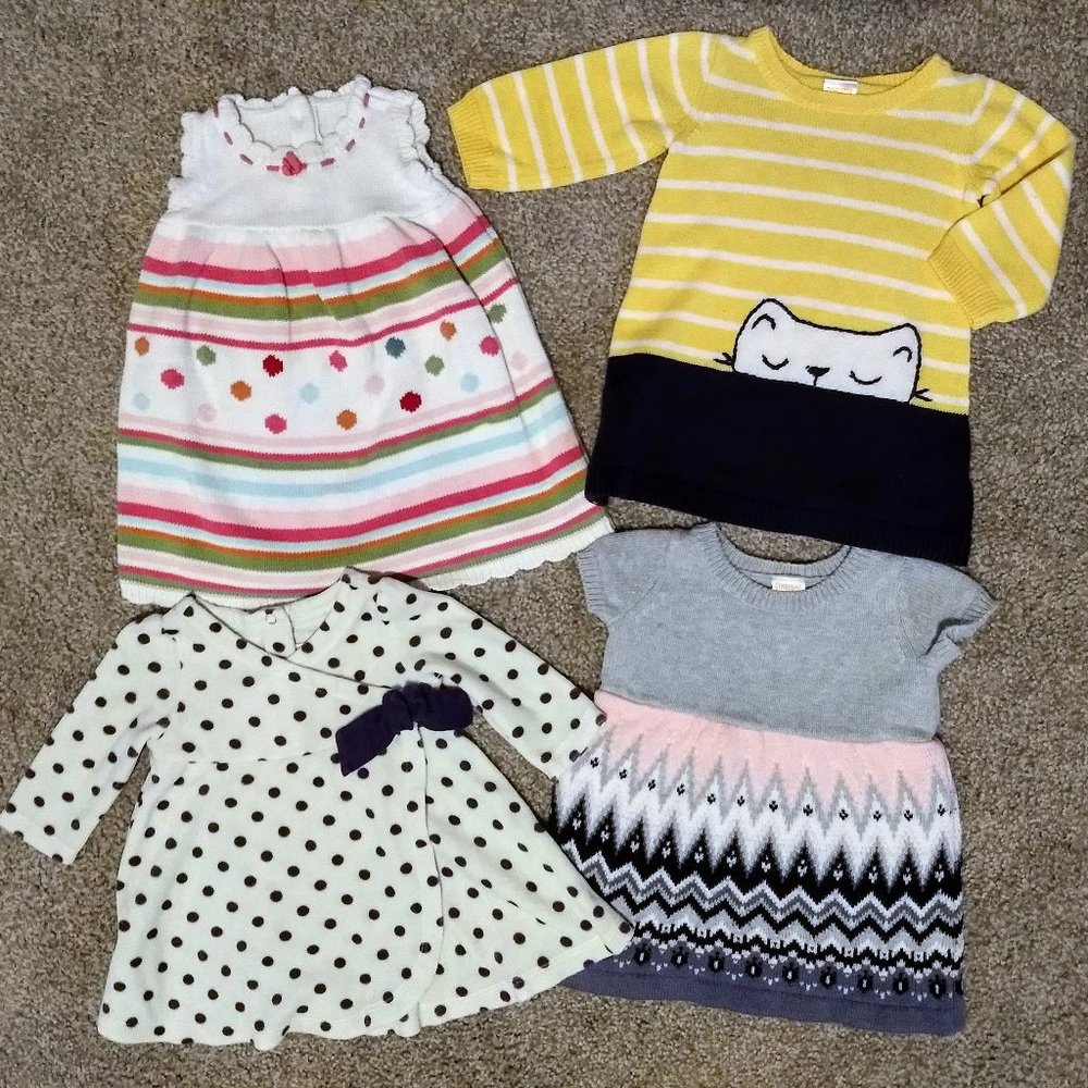 Gymboree 4-pc baby girl dress lot 6-12 months